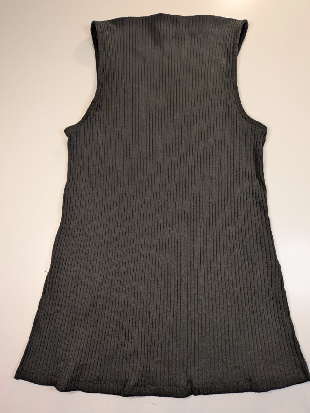 Old Navy Black Ribbed Mock Neck Sleeveless Top Women's Medium